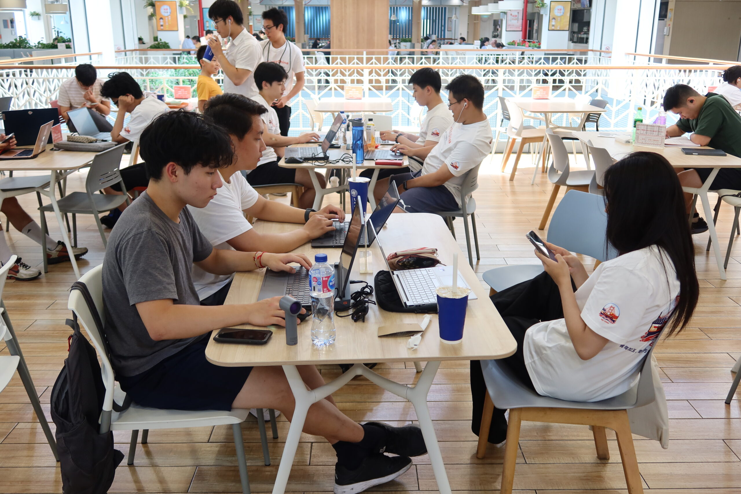 Students working on projects during SEE China program