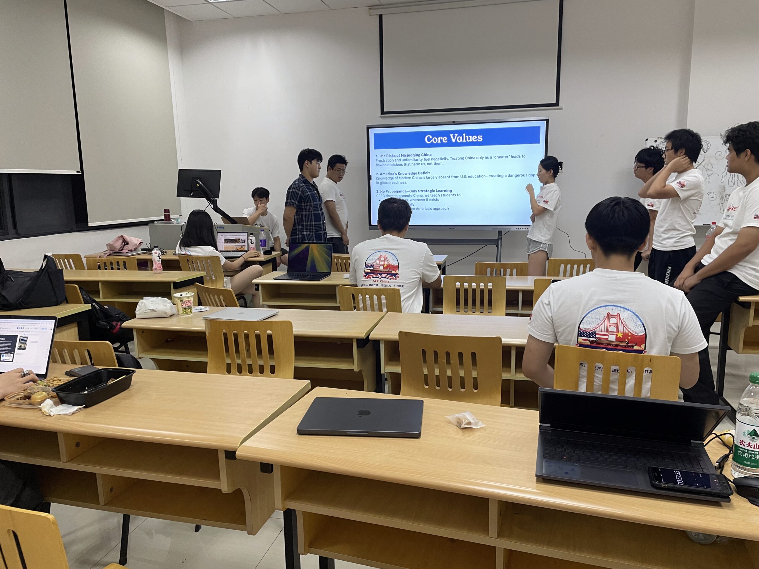 Students working on projects during SEE China program