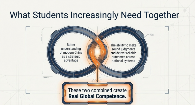 Two things students increasingly need together — understanding modern China and cross-system judgment